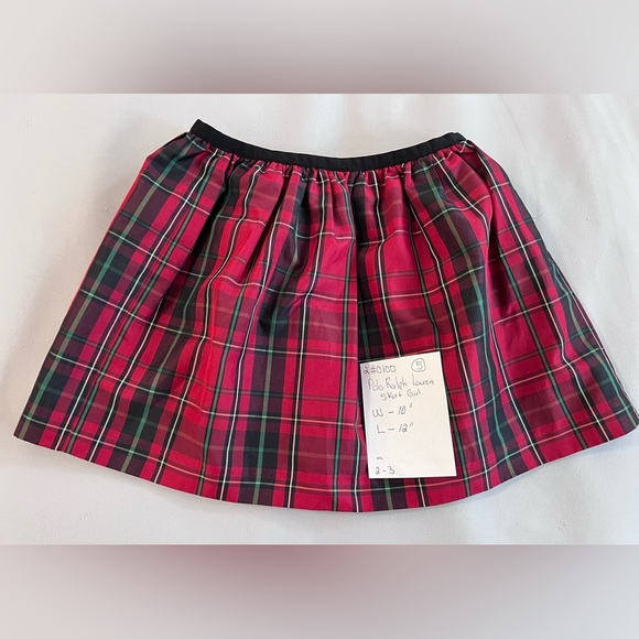 Polo Ralph Lauren Girls Skirt Size 5 Multicolor Plaid elastic waist Pull on - Picture 9 of 9